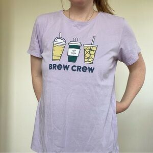 Life Is Good Lavender 'Brew Crew' Graphic Short Sleeve Tee